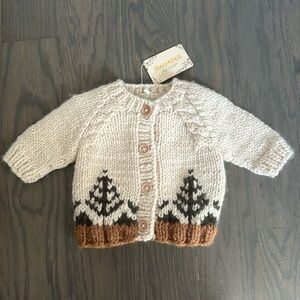 Huggalugs Cardigan Knit Sweater, Forest